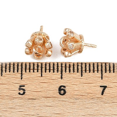 Brass Micro Pave Cubic Zirconia Peg Bails KK-Z122-04G-1
