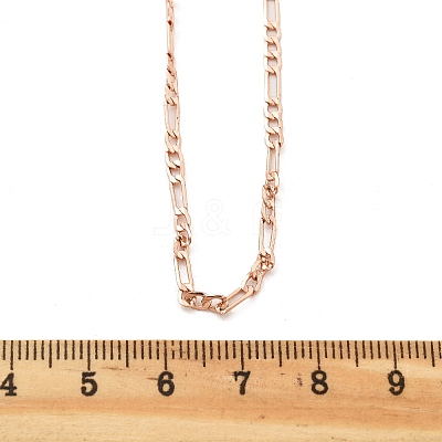 Brass Figaro Chains Necklaces for Women NJEW-D302-29RG-1