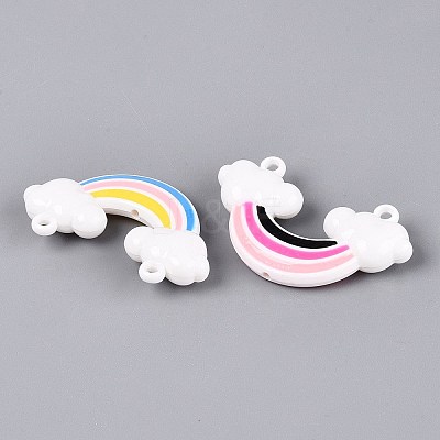 Opaque Acrylic Enamel Big Pendants OACR-N162-03-1