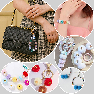 72Pcs 8 Colors Polyester European Beads OPDL-PH0001-09-1