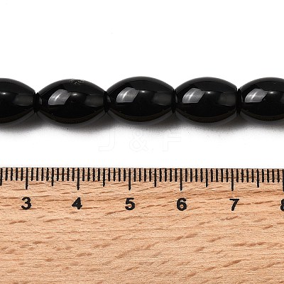 Natural Black Onyx Beads Strands G-F801-F02-03-1