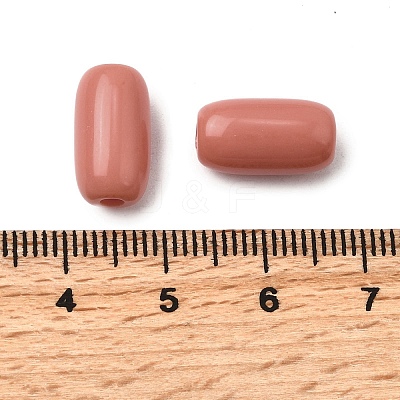Opaque Acrylic Beads OACR-WH0055-01F-1