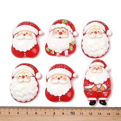 Christmas Opaque Resin Cabochons RESI-K030-03-1