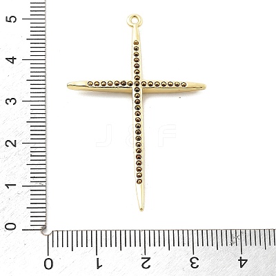 Brass Micro Pave Clear Cubic Zirconia Pendants KK-L228-01G-03-1