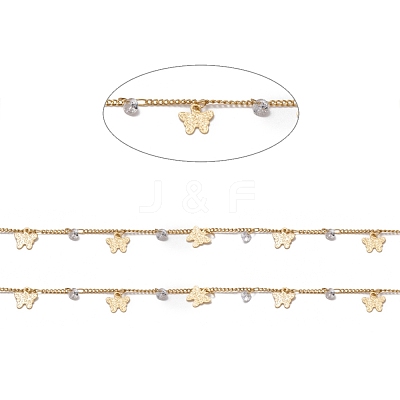 3.28 Feet Handmade Brass Curb Chains X-CHC-I036-64G-1