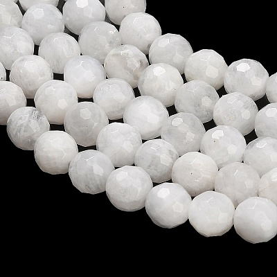 Natural Rainbow Moonstone Beads Strands G-C280-B15-6mm-1