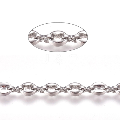 Tarnish Resistant 304 Stainless Steel Coffee Bean Chain CHS-G011-17P-1