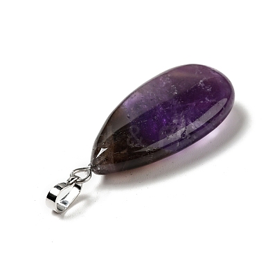 Natural Amethyst Pendants G-P474-01P-08-1