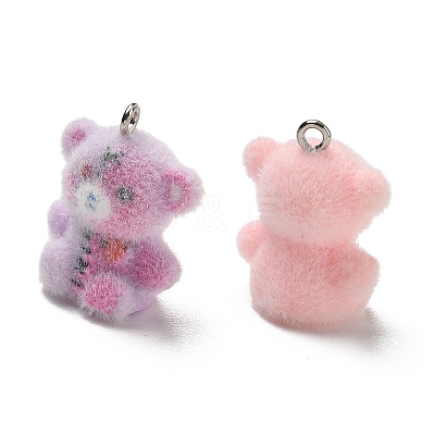 Flocking Opaque Resin Pendants RE-CBAC5B2-03P-1