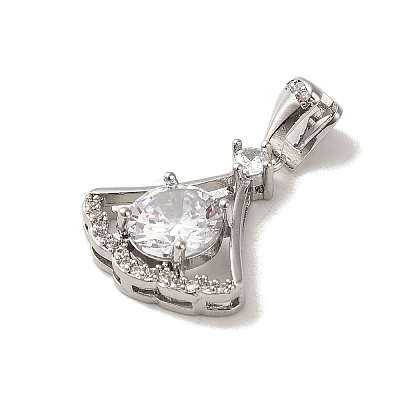 Micro Pave Cubic Zirconia Pendants KK-S351-01P-02-1