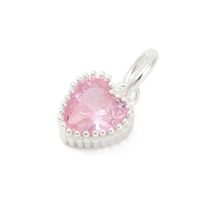 Brass Micro Pave Cubic Zirconia Pendants KK-H204-01S-02-1
