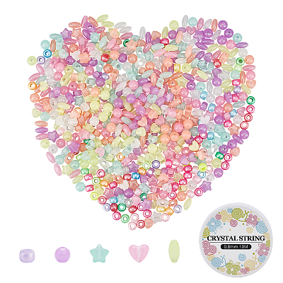DIY Children's Day Gift Stretch Bracelets Making Kits DIY-CA0001-37-1