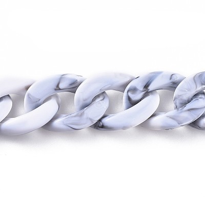 Acrylic Curb Chains X-AJEW-JB00505-05-1