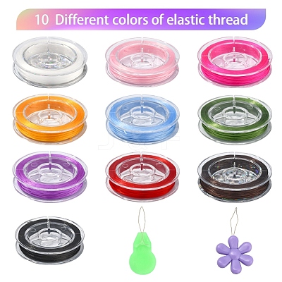 DIY 10 Rolls Strong Stretchy Beading Elastic Thread DIY-YW0005-88-1