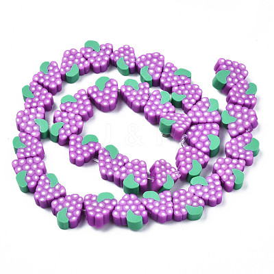 Handmade Polymer Clay Bead Strands X-CLAY-R069-01D-03-1