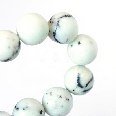 Natural Yellow Turquoise(Jasper) Round Bead Strands G-E334-6mm-02-1