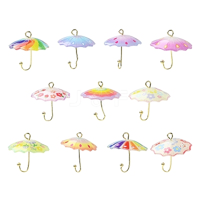 12Pcs 12 Style Acrylic Pendants KK-CJ0003-34-1