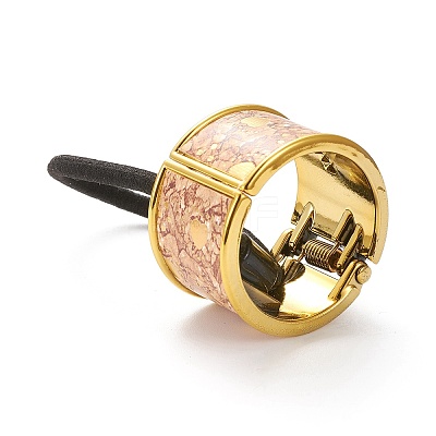 Alloy Ponytail Cuff Rubber Elastic Hair Ties OHAR-P018-A01-1