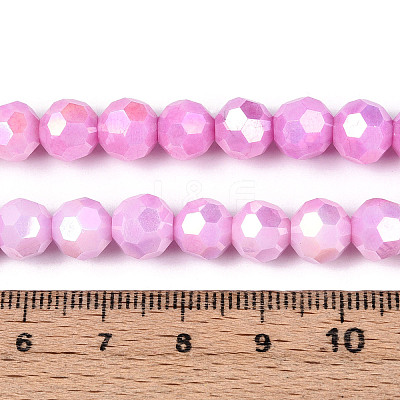 Anti-Tarnish Electroplate Glass Beads Strands EGLA-T021-8mm-15-02-1