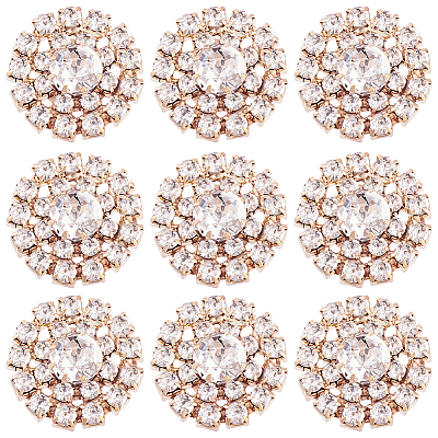 30Pcs Alloy Rhinestone Cabochons ALRI-GA0001-09KCG-1