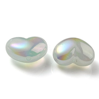 UV Plating Rainbow Iridescent Imitation Jelly Acrylic Beads OACR-C007-08C-1