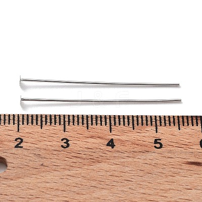 Anti-Tarnish Rhodium Plated 925 Sterling Silver Flat Head Pins STER-M117-03A-P-1