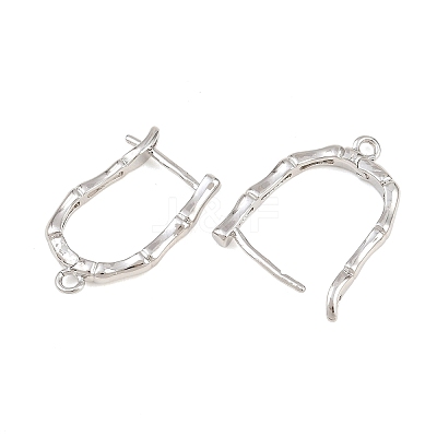 Brass Hoop Earring Findings KK-K340-39P-1