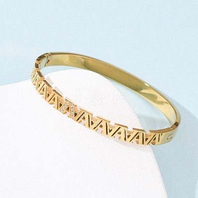 304 304 Stainless Steel Micro Pave Cubic Zirconia Hinged Bangles for Women BJEW-Z146-01G-1