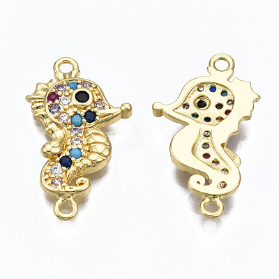 Brass Micro Pave Cubic Zirconia Links Connectors ZIRC-N039-114A-NF-1
