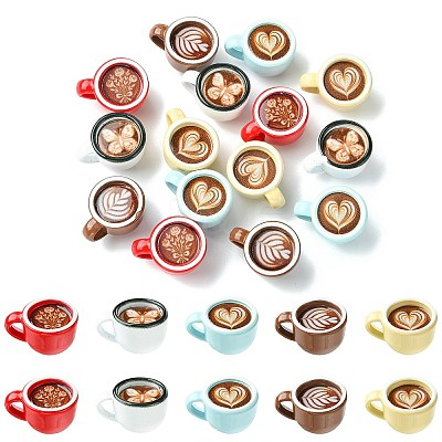 15Pcs 5 Colors Baking Paint Alloy Pendants FIND-CJ0005-89-1