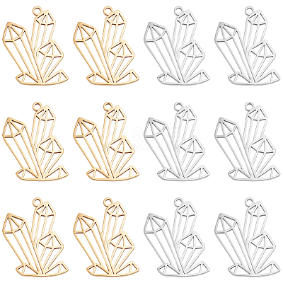 20Pcs 2 Colors  201 Stainless Steel Pendants STAS-DC0006-58-1