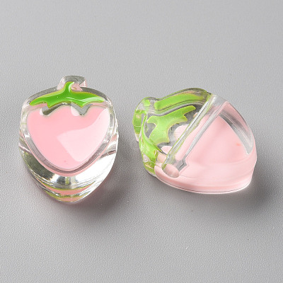 Transparent Enamel Acrylic Beads TACR-S155-003E-1