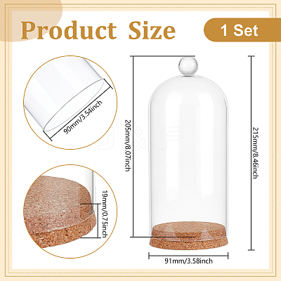 Glass Dome Cover AJEW-WH0604-68B-1