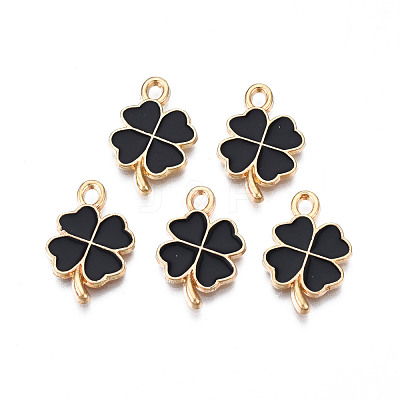 Rack Plating Alloy Enamel Pendants ENAM-N055-088-05LG-1