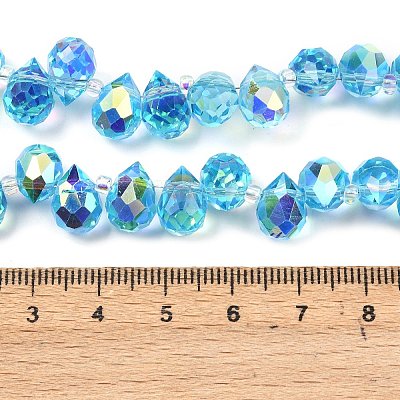 Electroplate Glass Beads Strands EGLA-D030-17D-1