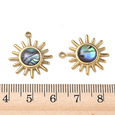 Natural Paua Shell Pendants STAS-G397-03G-02-1