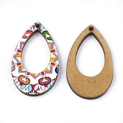 Printed Basswood Pendants X-WOOD-S045-001B-1