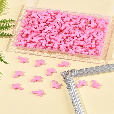 200Pcs Opaque Acrylic Beads SACR-FS0001-39B-1