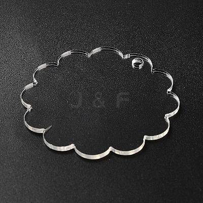 Transparent Acrylic Blank Pendants TACR-Z003-01C-1