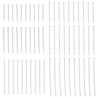 60Pcs 6 Styles Brass Flat Head Pins FIND-BC0003-94P-1