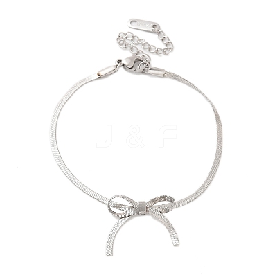 304 Stainless Steel Herringbone Chains Bracelets BJEW-C084-01P-1