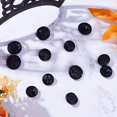 24Pcs 3 Style 1-Hole Alloy Shank Buttons BUTT-GF0001-37-1