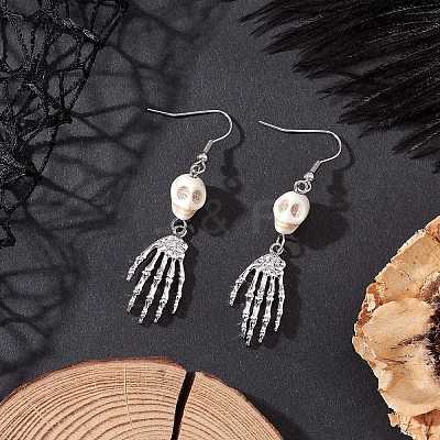 Brass Dangle Earrings EJEW-TA00710-1