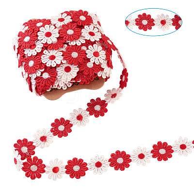 Colorful Polyester Lace Trim OCOR-TA0001-34A-1