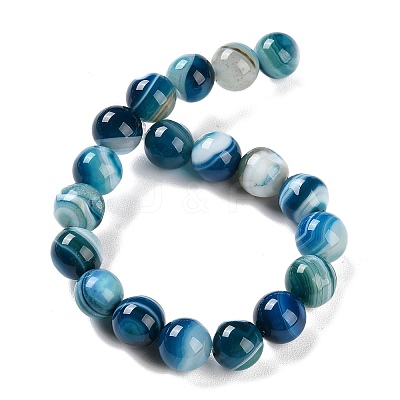 Natural Striped Agate/Banded Agate Beads Strands G-Z060-A01-C11-1