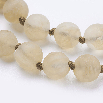 Watermelon Stone Glass Beaded Necklaces NJEW-P202-60-B04-1