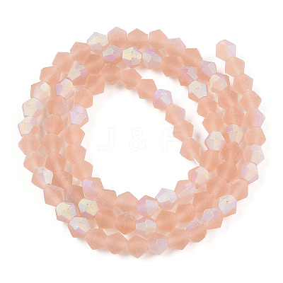 Imitate Austrian Crystal Bicone Frosted Glass Beads Strands LS-GLAA-F029-TM2mm-A12-1