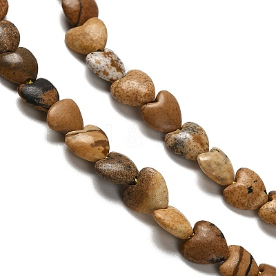 Natural Picture Jasper Beads Strands G-P575-C08-6mm-1