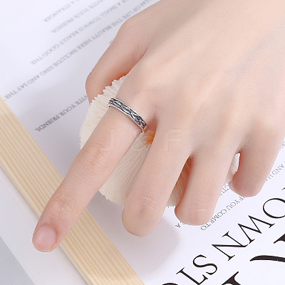 Leaf 925 Sterling Silver Adjustable Finger Rings FS-WG9DE26-01-1