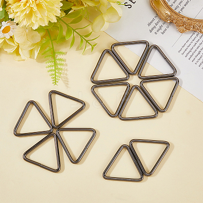 16Pcs Triangle Iron Linking Rings IFIN-CL0001-07B-1